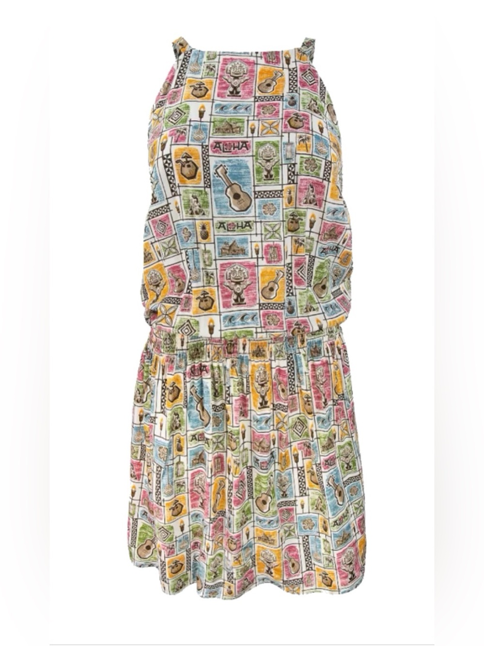 Tori Richard Disney Multicolor Tiki Print Mini Dress NWT **See Description**